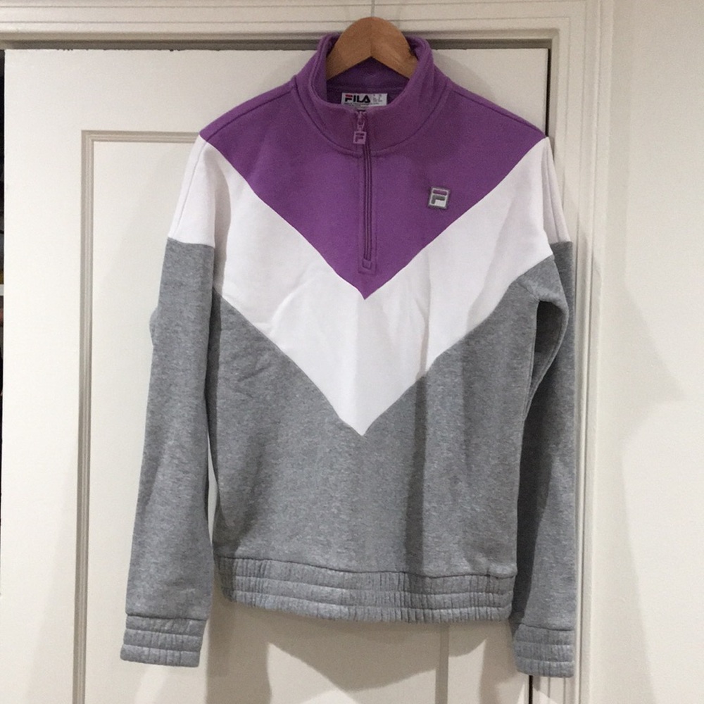 New Womens Quarter zip Fila Sweater